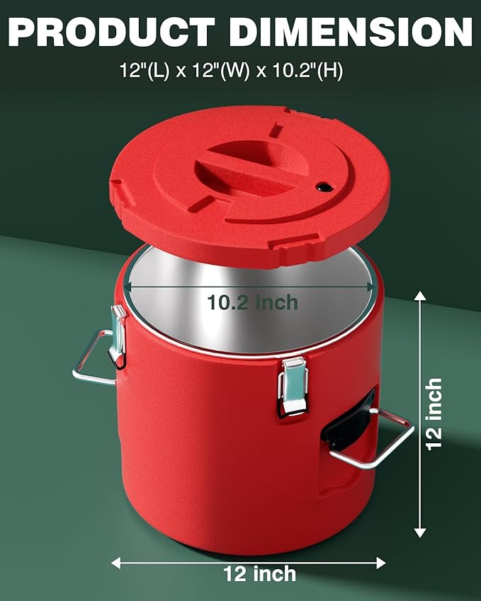 WantJoin Insulated Beverage Dispenser - 4 Gallon Hot and Cold Drink Container with 304 Stainless Steel Interior for Iced Coffee Juice Chocolate Tea Milk Restaurant Party Sports Camping