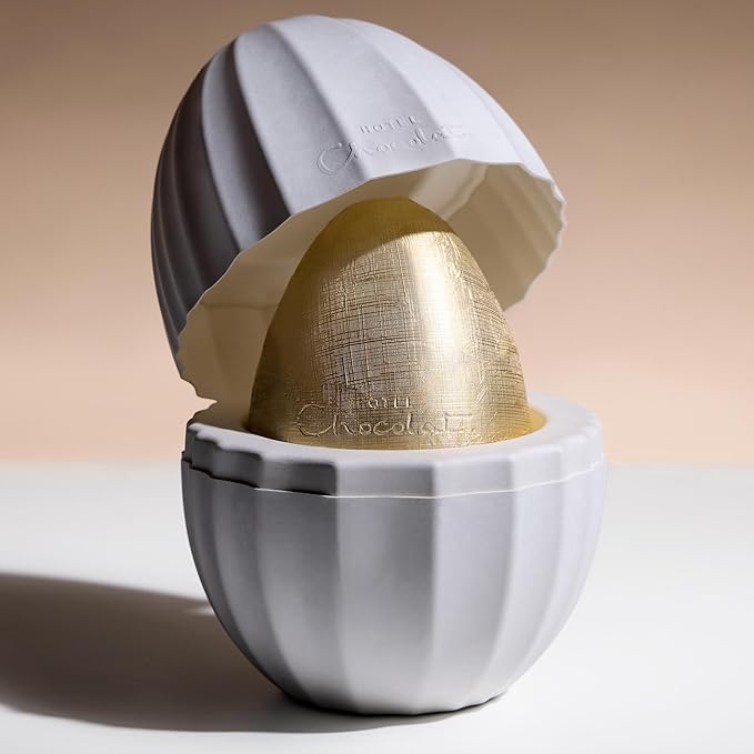 Luxury Extra Thick Dark Chocolate Easter Egg 13.8oz – Gourmet Easter Candy Gift – Premium British Chocolate – Hotel Chocolat