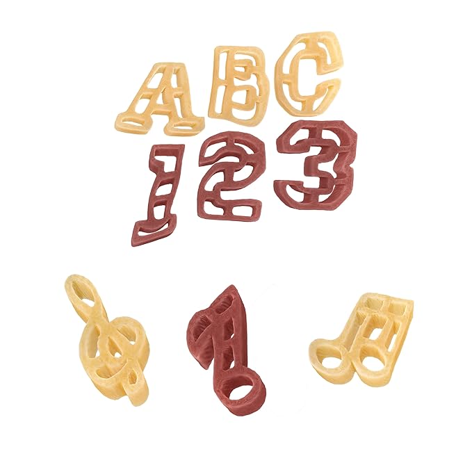 4 Pack: 2 ABC123 Pasta &amp 2 Music Pasta