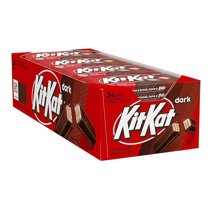 KIT KAT Dark Chocolate Wafer Candy Bars 1.5 oz (24 Count)