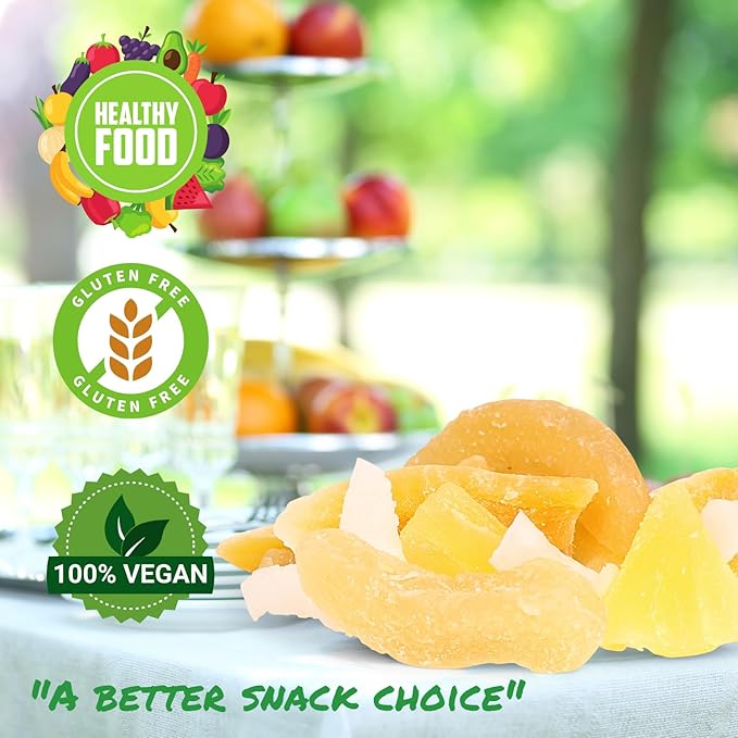 Tropical Mixed Dried Fruit Medley - 5 by Its Delish Lbs Bulk Bag | Healthy Snacks for Adults | Fresh Snack Mix Dry Fruit | Pineapple Mango Guava Coconut | Vegan Kosher