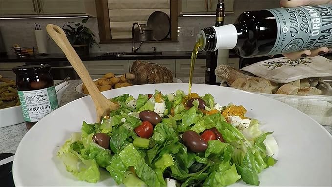 VILLAGE BATCH - AWARD WINNERS - KORONEIKI OLIVE OIL Greek Olive Oil ORGANIC COLD PRESSED OLIVE OIL Extra Virgin Olive Oil High In Polyphenols - Aceite De Oliva Extra Virgen - Olive Oil for Cooking Oil