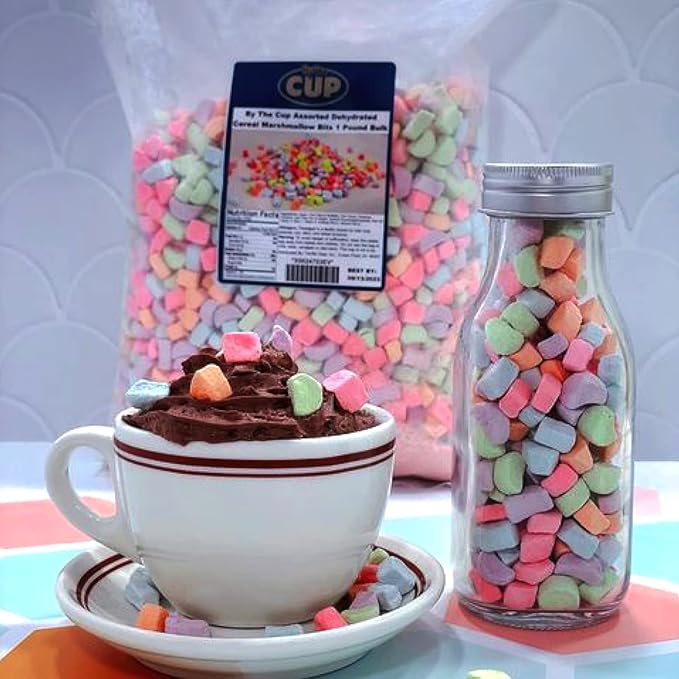 By The Cup Assorted Dehydrated Cereal Marshmallow Bits 3 lb bulk bag