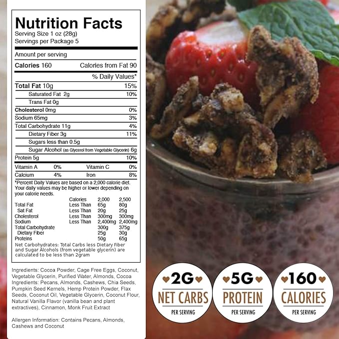 Keto Paleo Granola You Are Loved Foods | Delicious Nut and Seed Clusters | 2G Net Carbs 5G Protein 160 Calorie | Gluten Free Grain Free Paleo Vegan | Classic Cinnamon 15 oz
