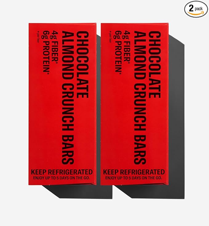 Mid-Day Squares Almond Crunch Protein Chocolate Bars 1.16 Oz each 2 Packs (24 Squares) | Made with Real Chocolate 6g Plant Protein 4g Fiber Gluten Free Plant-Based