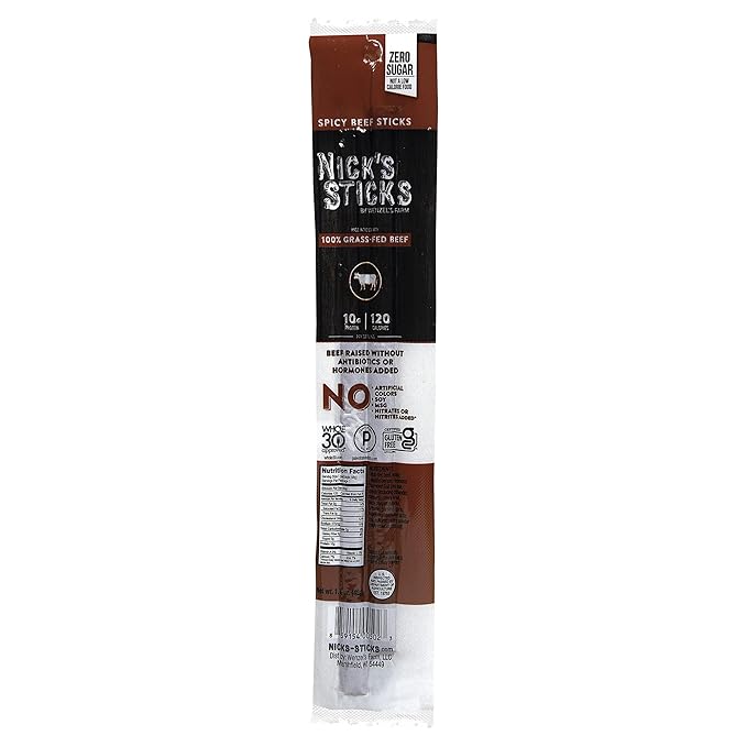 Nick's Sticks | 100% Grass-Fed Beef Free Range Turkey Stick Variety Pack | Made in the USA | Gluten Free | 3 Original 3 Original Turkey 3 Spicy 3 Spicy Turkey