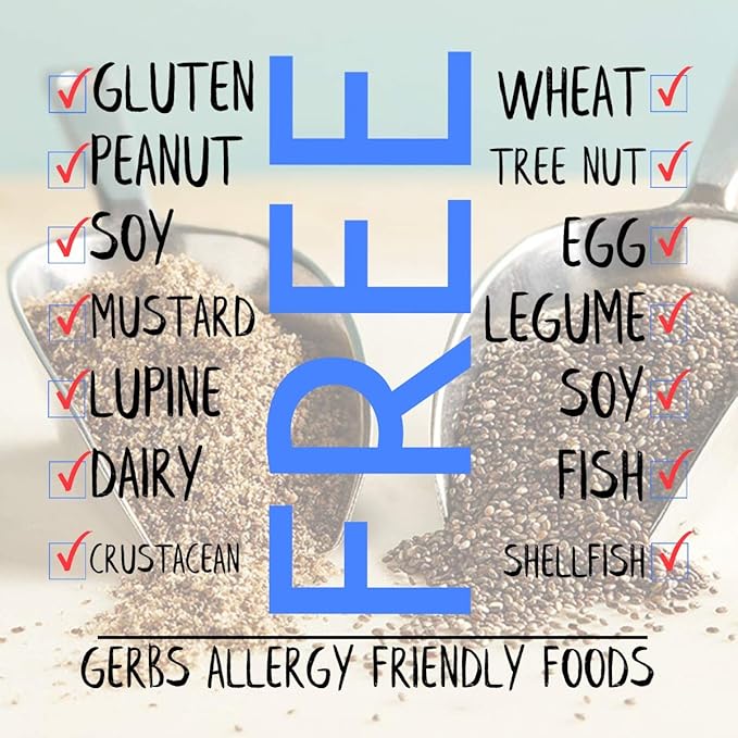 Ground Raw Chia Seed Meal by Gerbs - 4 LBS - Top 11 Food Allergen Free &amp Non GMO - Vegan &amp Kosher – Premium Full Oil Content Chia Protein Powder