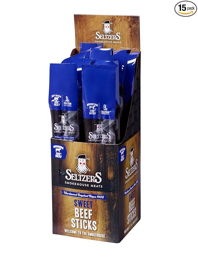 Seltzer's 2pc. Sweet Beef Stick (Pack of 15)