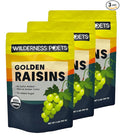 Wilderness Poets Organic Golden Raisins - 2 Pound (Pack of 3) - No Added Sugar - Bulk Dried Fruit (6 Pound - 96 Ounce)