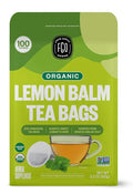 FGO Organic Lemon Balm Tea 100 Count Eco-Conscious Herbal Tea Bags Resealable Bag Caffeine Free Packaging May Vary (Pack of 1)