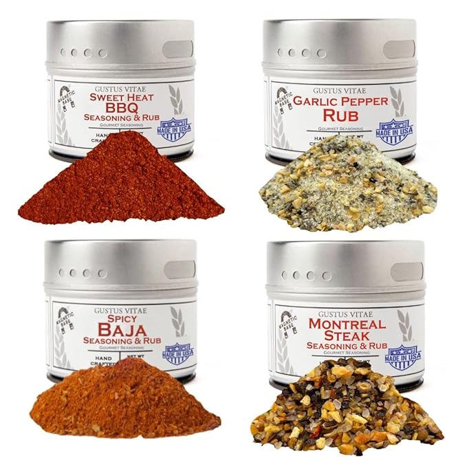 Winter Grill Master’s Kit | BBQ &amp Seasoning Collection | Handcrafted All-Natural | Small Batch Gourmet Flavors | Ideal Holiday Gift | Gustus Vitae