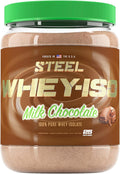 Steel Supplements Whey-Iso | Whey Isolate Protein Powder | Fast Absorbing | Lean Muscle Growth | Easy Digestion | Gluten Free | Low Carb | 25 Serving (Milk Chocolate)