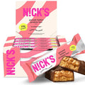 Nick’s Protein Bars Peanut Butter – 12-Count Box | High Protein Low Calories Low Carbs Keto Friendly No Added Sugar (12 bars x 50g)