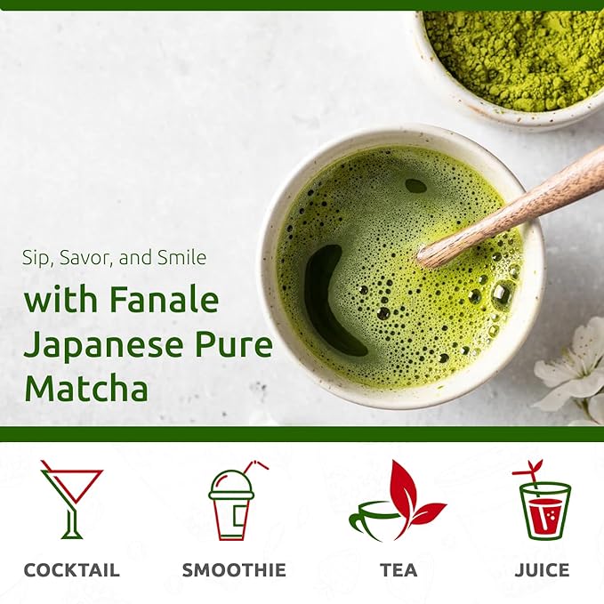 Fanale Premium Japanese Pure Matcha Bubble Tea Flavoring Powder | Perfect for Baking Smoothies Desserts and Drinks | Instant Flavoring Powder for Boba Milk Tea - 2.2 Pounds (Pack of 1).