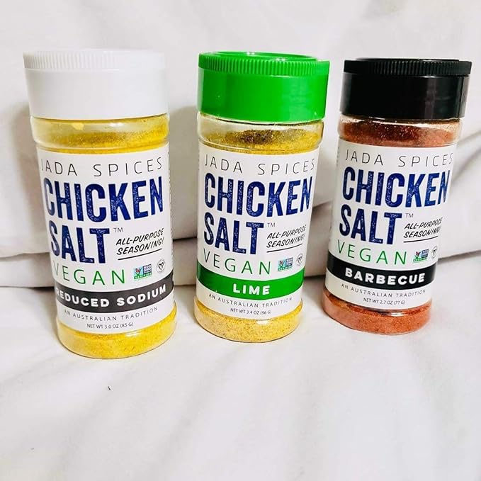 JADA Spices Chicken Salt Spice and Seasoning - Reduced Sodium Flavor 3PACK - Vegan Keto &amp Paleo Friendly - Perfect for Cooking BBQ Grilling Rubs Popcorn and more - Preservative &amp Additive