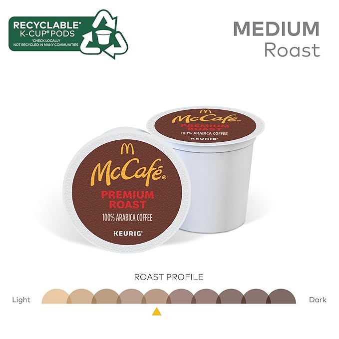 McCafe Premium Roast Coffee Single Serve Keurig K-Cup Pods Medium Roast 84 Count