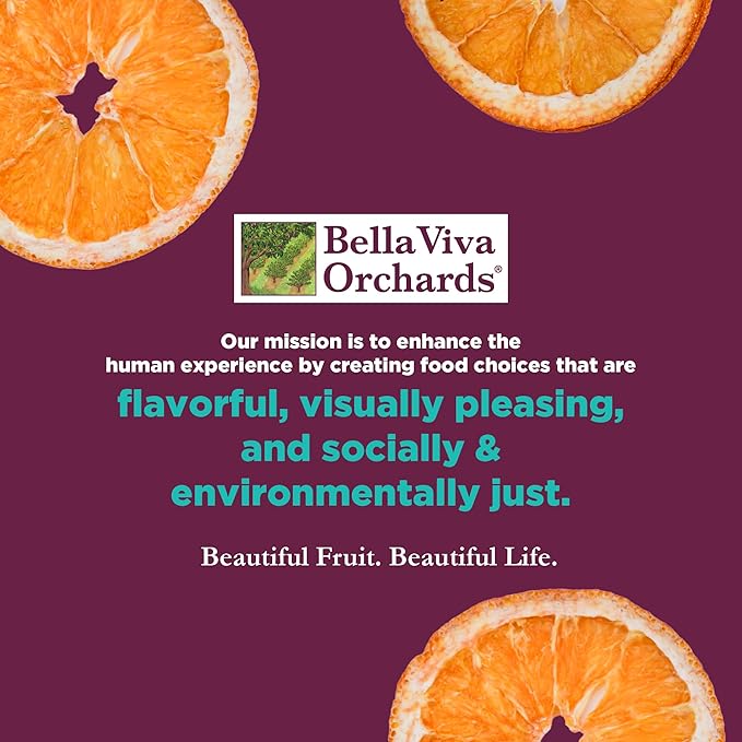 Organic Dried Orange Chips from Bella Viva Orchards 1 Lb. Bag