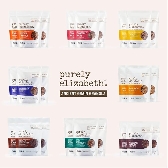 Purely Elizabeth Maple Almond Butter Ancient Grain Granola No Artificial Flavors Vegan Friendly Gluten Free &amp Non-GMO 10 Ounce (Pack of 6)