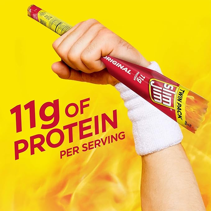 Slim Jim Twin Pack Snack-Sized Smoked Meat Stick Original Flavor 1.94 Oz. 24-Count