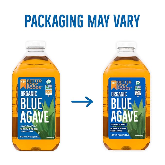 BetterBody Foods Organic Blue Agave Low Glycemic Sweetener 78 oz