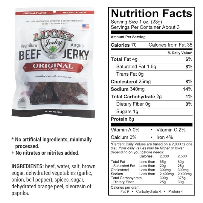 Lucky Beef Jerky - 3oz Slab (Assorted 12 Pack)