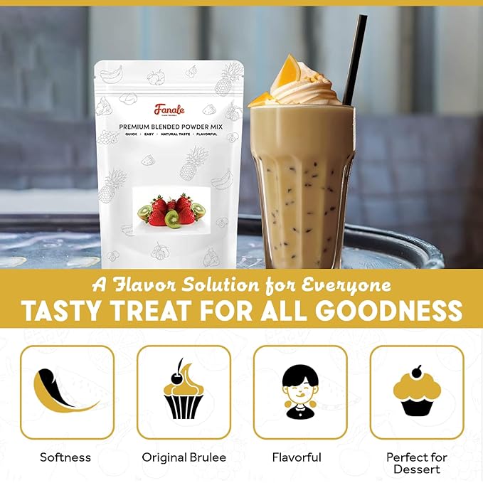 Fanale Premium Mango Bubble Tea Flavoring Powder | Perfect for Baking Smoothies Desserts and Drinks | Instant Flavoring Powder for Boba Milk Tea - 2.2 Pounds (Pack of 20).