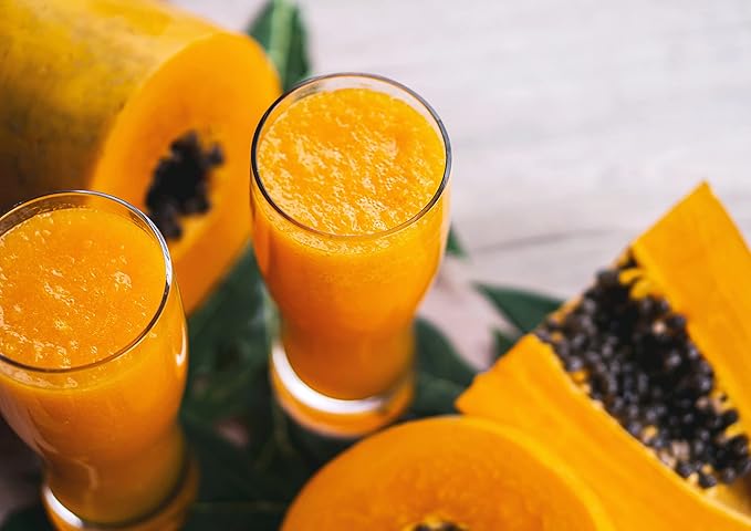Papaya Juice Powder 9 Pounds - Made from Raw Dried Fruit Unsulfured Vegan Great for Baking Juices Smoothies Yogurts and Instant Breakfast Drinks No Sulphites Contains Maltodextrin