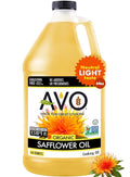 AVO Organic Safflower Oil for Cooking Frying Baking Salads Vinaigrette Marinades. General Cooking Oil 64 Fl-oz (Half a Gallon) No preservatives Naturally Processed High Smoke Point 465°F
