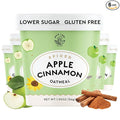 Mylk Labs Apple Cinnamon Protein Oatmeal Cups Whole Grain Low Sugar High Fiber Breakfast with Superfoods Quick &amp Easy On the Go Instant Oatmeal Rolled Oats Gluten Free Vegan Nut Free 6