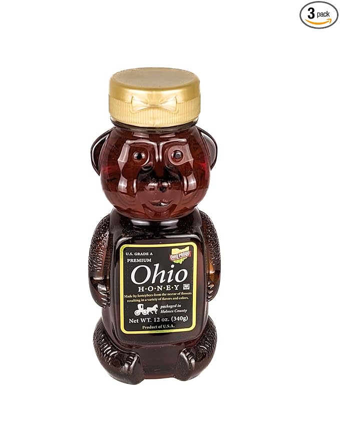 Ohio Honey 12 oz Bear Bottle (Pack of 3)