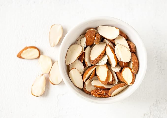 Food to Live California Natural Sliced Almonds 3 Pounds – Raw Unblanched Almond Nuts Kosher Vegan Keto Bulk. High in Protein Dietary Fiber Vitamin E. Great for Desserts Salads Granola