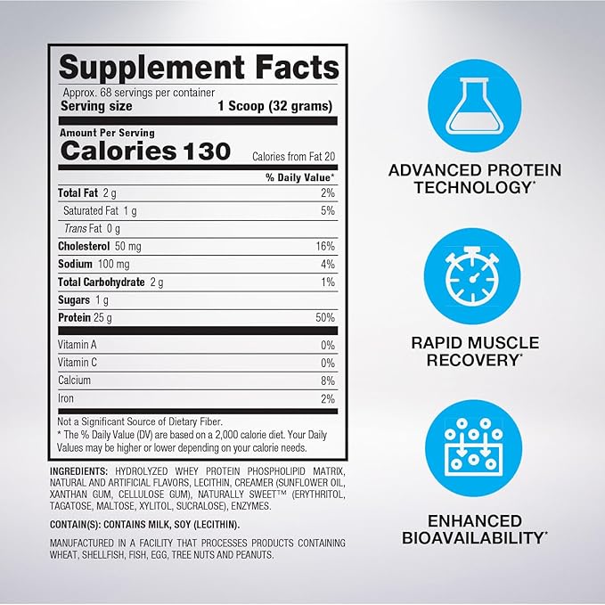 BPI Sports Hydro HD - 100% Hydrolyzed Whey Protein Powder - Muscle Growth Recovery 25g of Hydrolyzed Protein Low Carb Low Sugar Fast Absorbing (68 Servings Fruity Loopers)