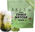 Renude Chaga Matcha - Chaga Mushroom Powder Superfood Drink Mix with Adaptogens Ceremonial Grade Mushroom Matcha Keto Vegan Sugar Free Natural Energy &amp Immune Support - 15 Servings per Bag