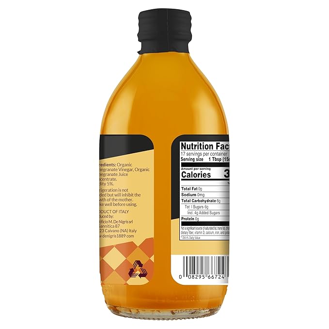 De Nigris Organic Apple Cider Vinegar Unfiltered with Pumpkin Spice 169 Oz (Pack of 2) | Limited Edition | apple vinegar cider Unpasteurized Naturally Gluten Free | Apple Cider Vinegar Organic