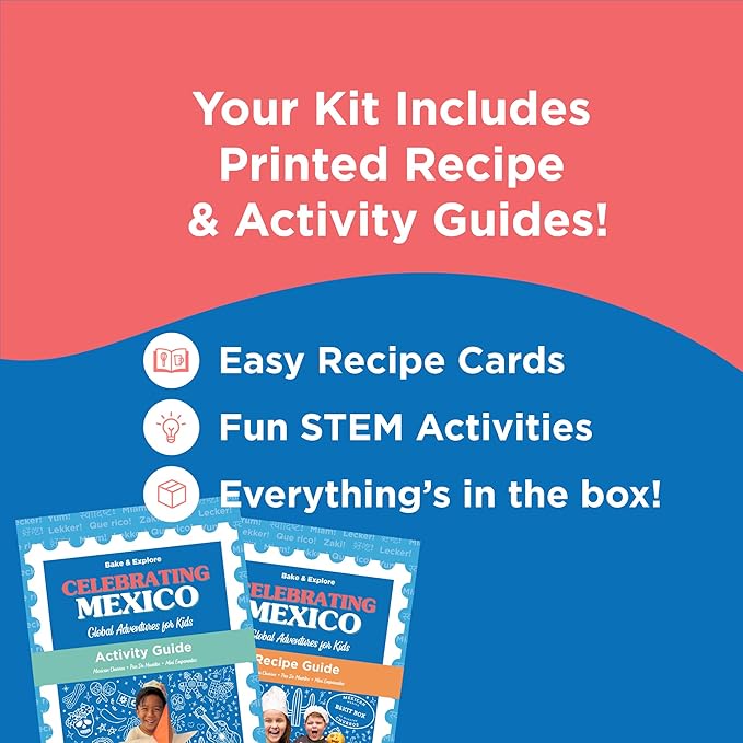 BāKIT Box Churros Baking Kit for Kids Authentic Mexican Dessert with Printed Recipe &amp Activity Guide Fun STEM Learning Gift for Ages 5–12 Homeschool &amp Family Cooking Set