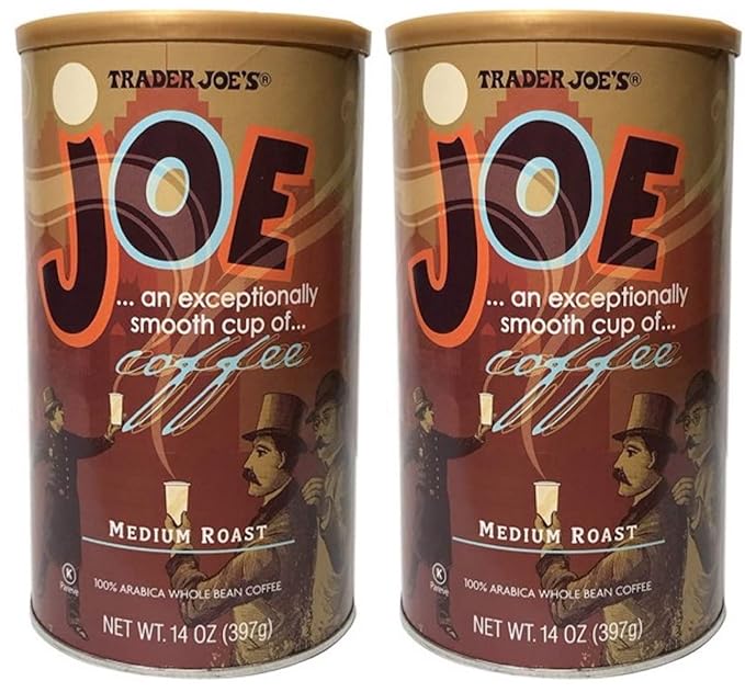 Trader Joe's Joe Coffee Medium Roast 100% Arabica Whole Bean Coffee 2 Packs of 14 Ounce