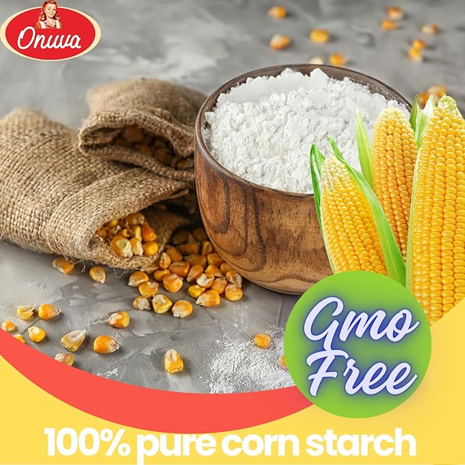 Onuva's Corn Starch (55 lbs 25 kg) - Gluten Free - Vegan - Thickener For Sauces Soup &amp Gravy