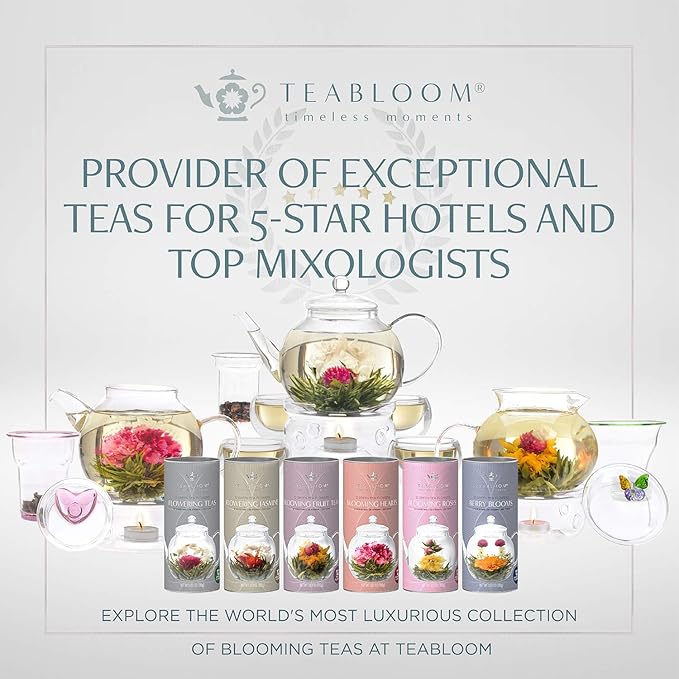 Teabloom Himalaya Chai Gift Set – Organic Chai Tea Sampler with 12 Plant-Based Pyramid Sachets Elegant Presentation Box for Tea Lovers