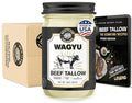 100% Pure Wagyu Beef Tallow for Cooking – Excellent for Searing Steaks - Keto and Paleo Diet Friendly – Perfect for Whole 30 – Carnivore Diet – Gluten Free Protein Snacks for Adults - 14 Ounces