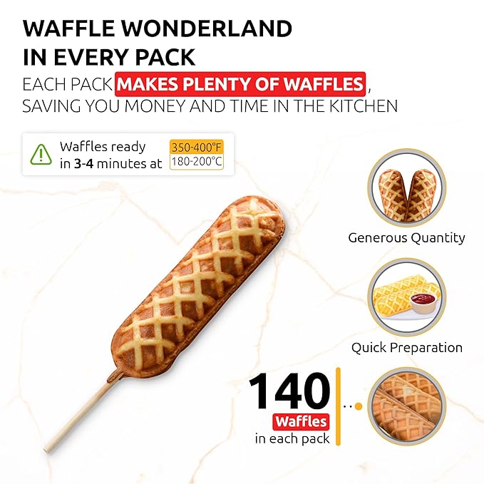 OldSoul Professional Corndog Waffle Mix | Original Flavour | 5 Lbs | 140 Waffles (5 Lbs Traditional)