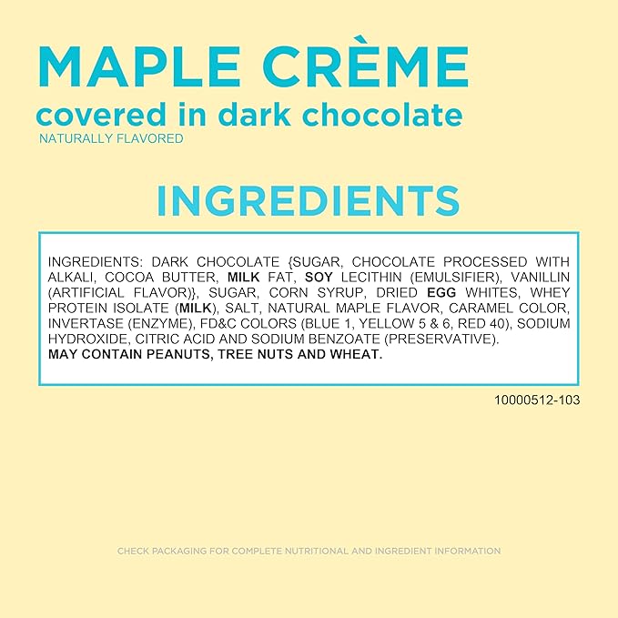 Russell Stover Easter Maple Creme Dark Chocolate Easter Egg 1.3 oz each (Pack of 18)