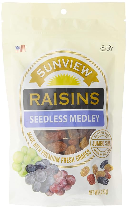 Medley Raisins Jumbo Seedless 6 Pouches - 8oz