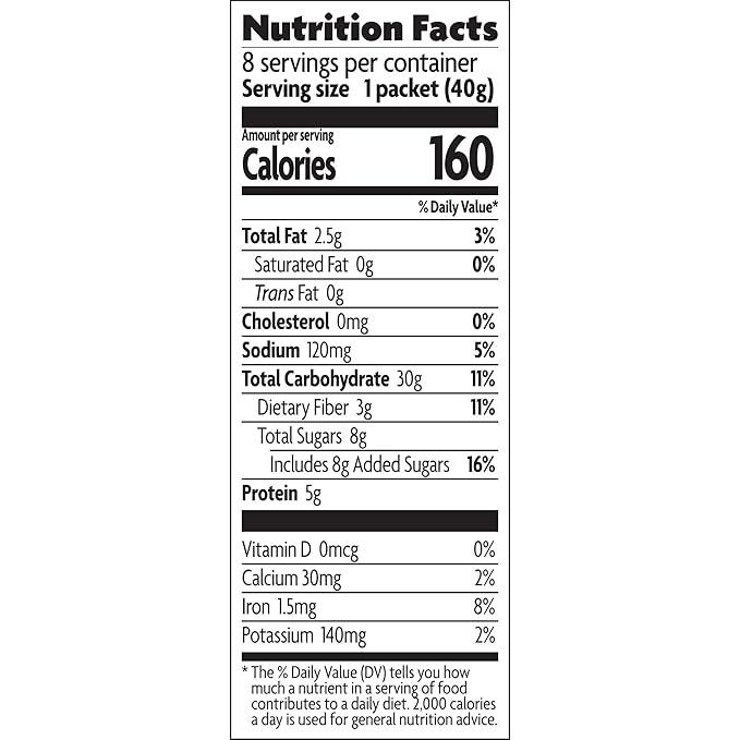 Nature's Path Organic Blueberry Cinnamon Flax Instant Oatmeal 11.3 oz (Pack of 6) Non-GMO