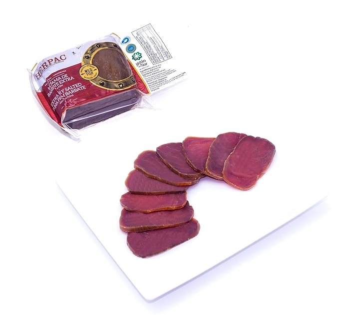 Mojama Dry-Cured Tuna Jerky - 10.23 oz / 289g | Premium Spanish Delicacy Artisan-Crafted Tuna by HERPAC