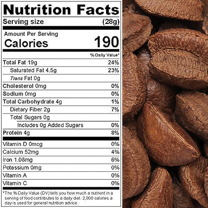 Brazil Nuts In shell Polished Large 16 oz. Raw Brazil Origin KETO Vegan Non-GMO And Natural Whole Superior High-Protein &amp Easy to Crack Resealable Bags of 1 lb. by Presto Sales