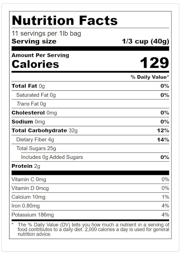 Bella Viva Orchards Organic Dried Blueberries Sweet no Sugar Added 1 lb of Dried Fruit