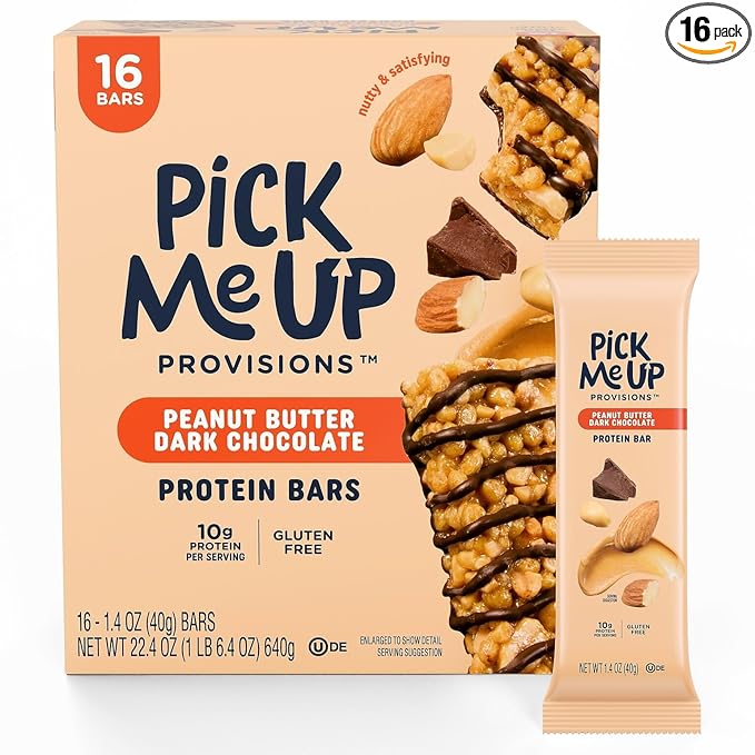 Pick Me Up Provisions™ Gluten Free Peanut Butter Dark Chocolate Protein Bar 1.4 oz. 16 Bars/Box