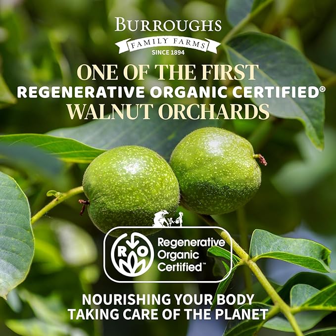 Organic Raw Walnuts Halves &amp Pieces 1.7lb – Unpasteurized Regeneratively Grown in California – Whole Fresh Unsalted – Plant-Based Omega-3s