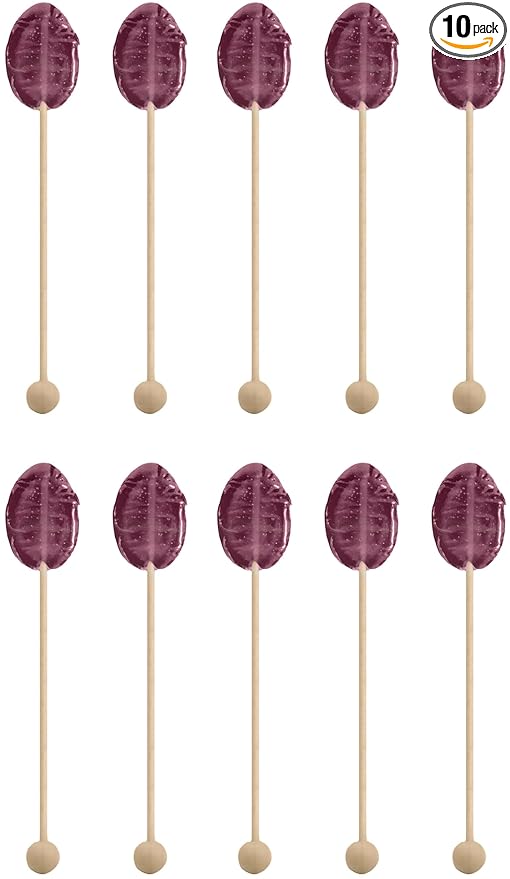 Sweet Stirs Original Flavored American Honey Spoons on Wooden Sticks Gift Pack of 10 (Lavender)