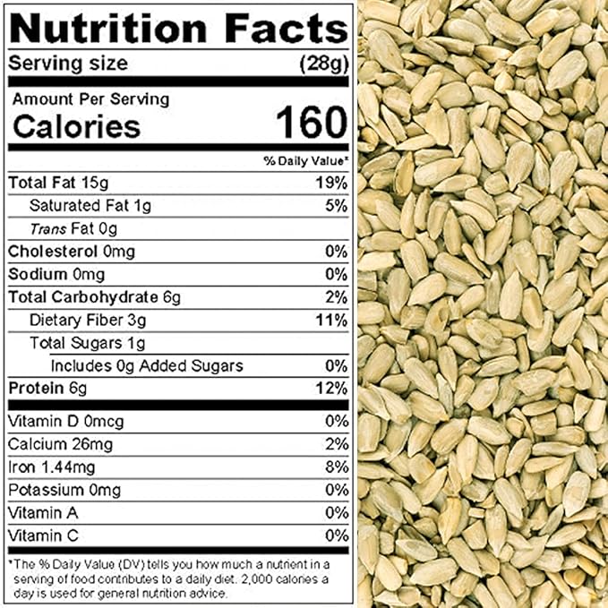 Sunflower Seeds Raw Shelled Crunchy Fresh Superfood Obsessive Snack Parties 1 Choice Premium Packed in a resealable 5 lbs. (80 oz.) pouch bag by Presto Sales LLC